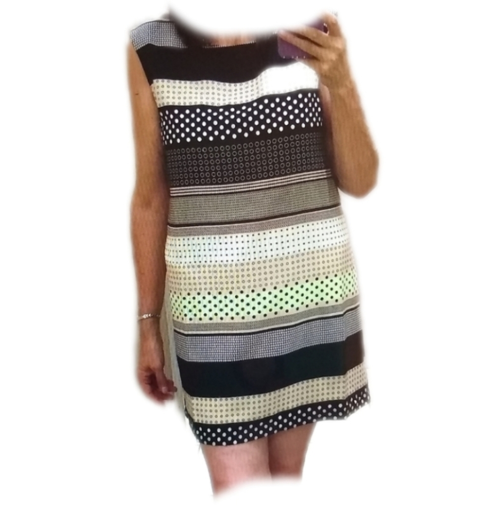 NWOT Striped Dotted Sheath Dress L